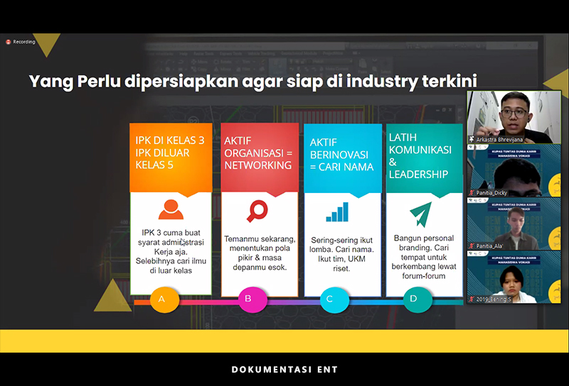 Guna Mempersiapkan Dunia Karir Mahasiswa Vokasi, BEM Talk 2021 Sukses Dihelat