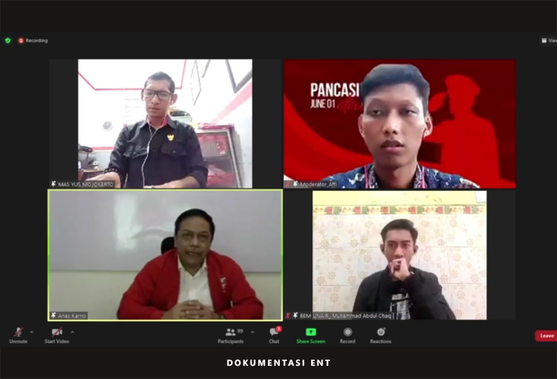 Kobarkan Semangat Pancasila, Sosbang BEM PENS Helat Webinar Diskusi Publik