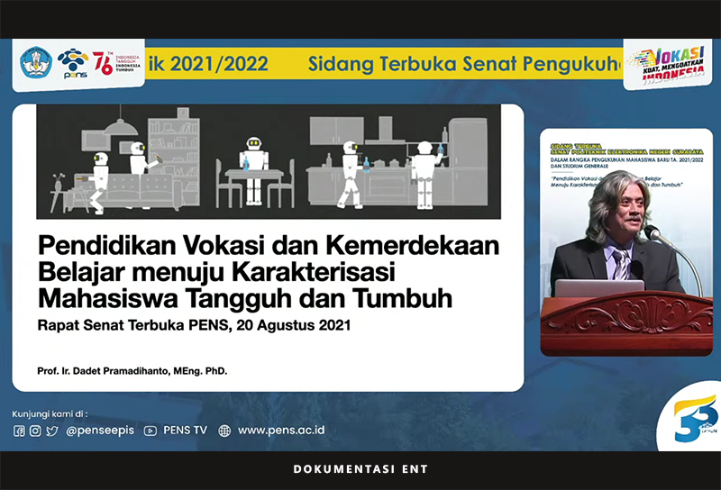 Guru Besar PENS Prof. Ir. Dadet Orasikan Mahasiswa Tangguh dan Tumbuh Melalui Studium Generale