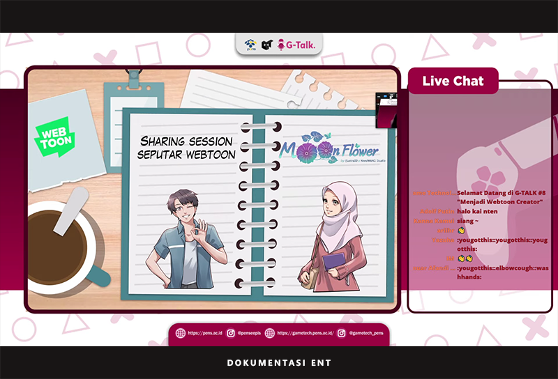 Mukrom Karunia Azza Sukses Bagikan Pengalaman Menjadi Author Webtoon Melalui G-Talk 2021