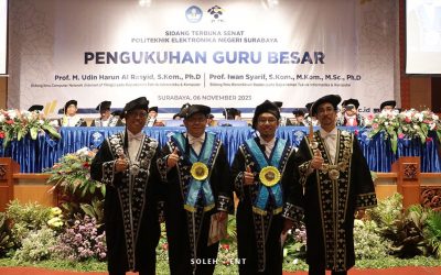 Kukuhkan Dua Guru Besar Departemen Teknik Informatika dan Komputer, PENS Genap Miliki Delapan Guru Besar