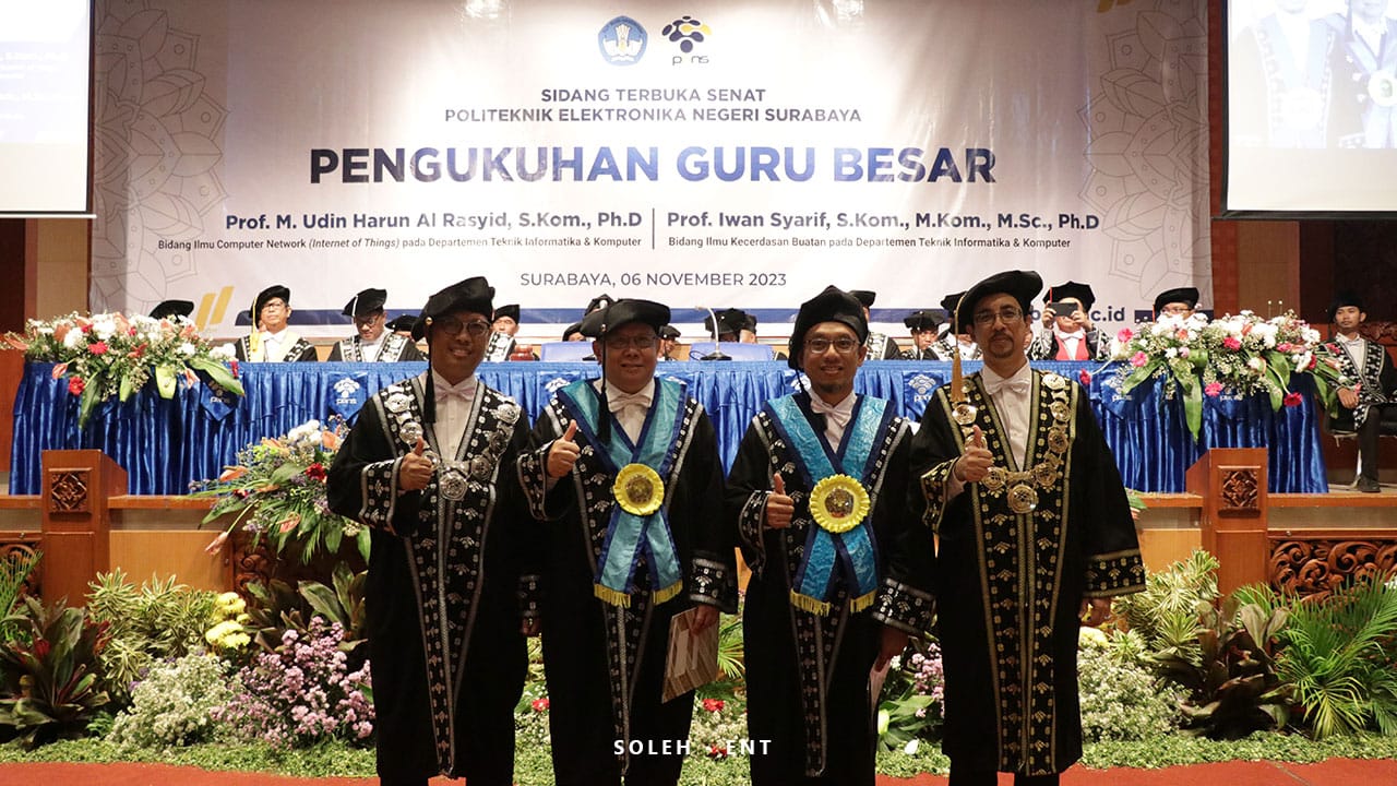 Kukuhkan Dua Guru Besar Departemen Teknik Informatika dan Komputer, PENS Genap Miliki Delapan Guru Besar