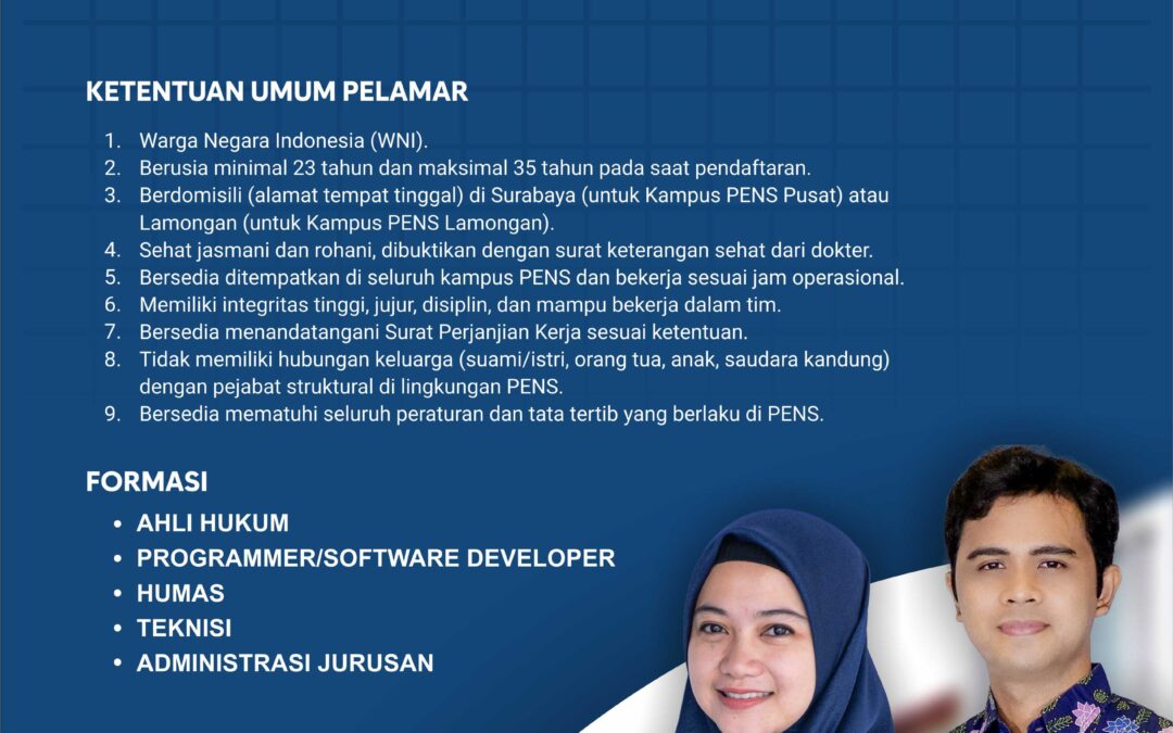 Pengumuman Rekrutmen Pegawai PJLP Politeknik Elektronika Negeri Surabaya